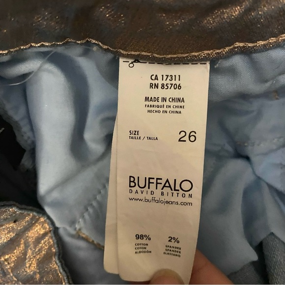 Buffalo David Bitton Irredescent Skinny Jeans Y2K Women’s Sz Mid Rise Size 26 - Picture 11 of 11